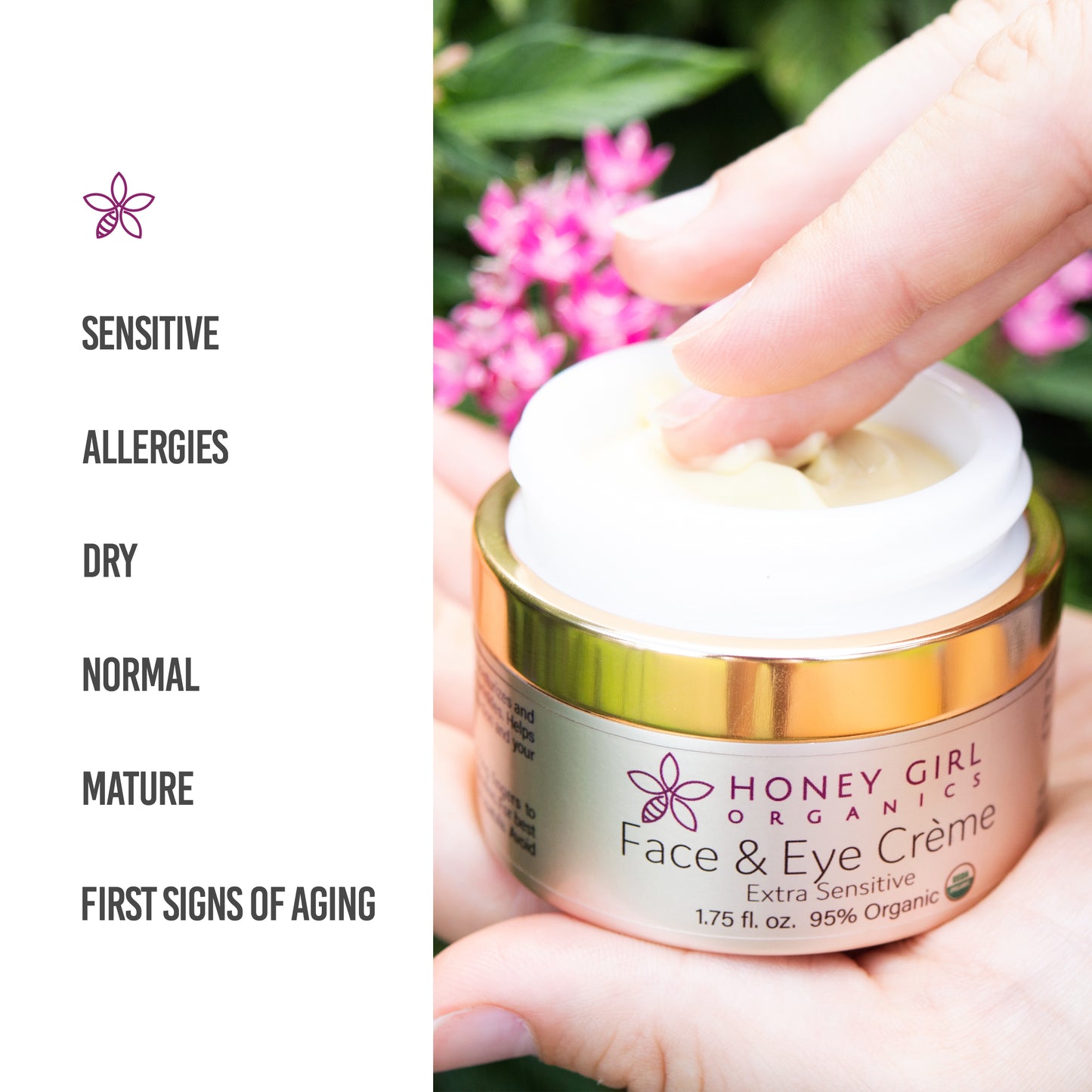 Face & Eye Crème Extra Sensitive - Organic