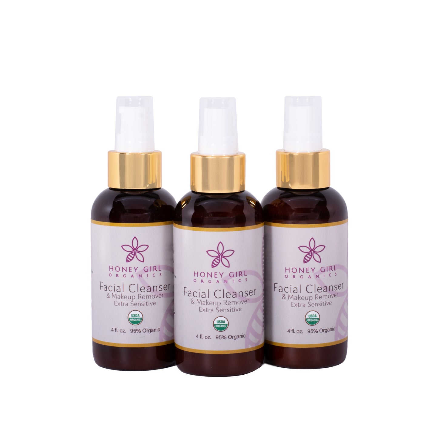 3-Pack Facial Cleanser & Makeup Remover Extra Sensitive - Organic