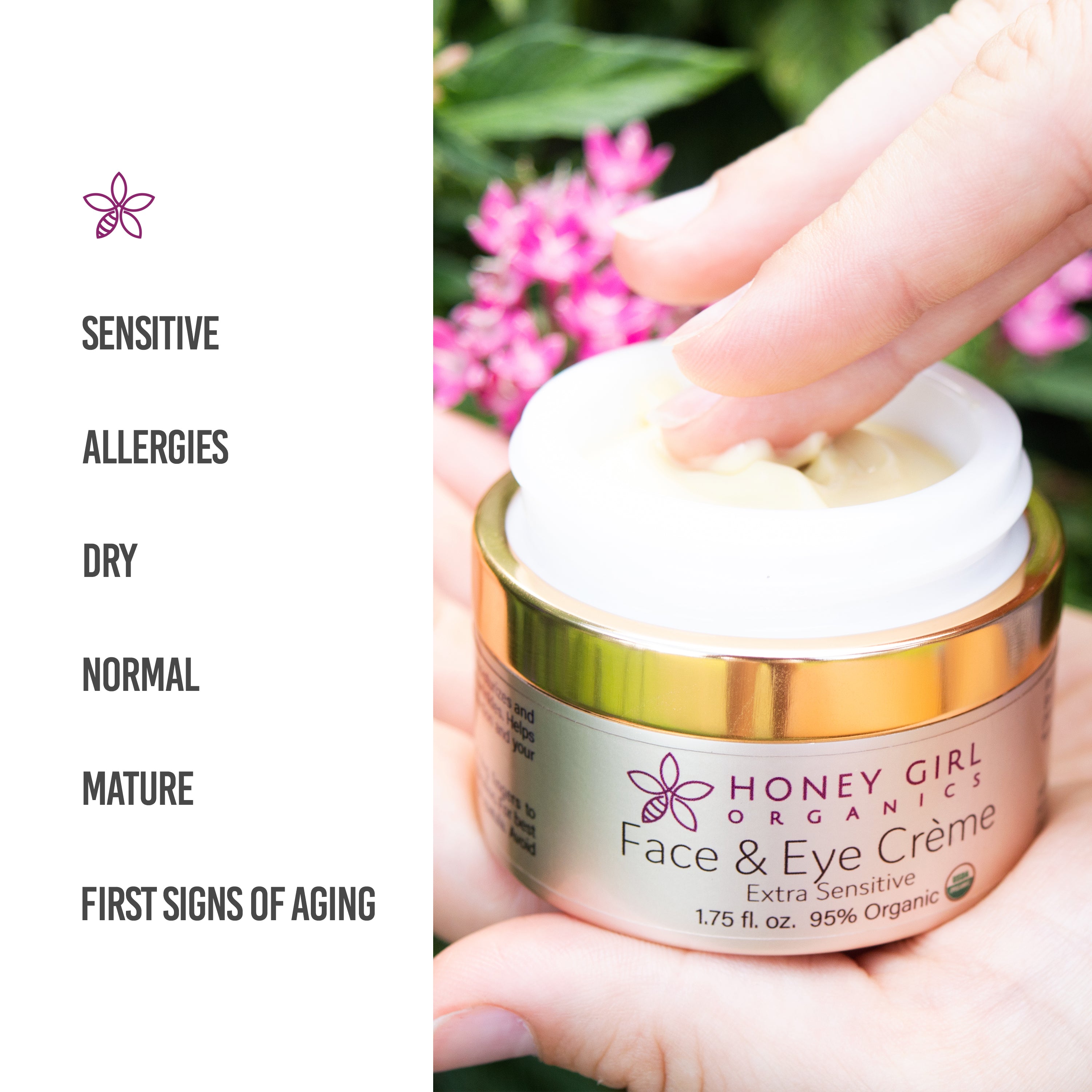 Face & Eye Crème Extra Sensitive - Organic