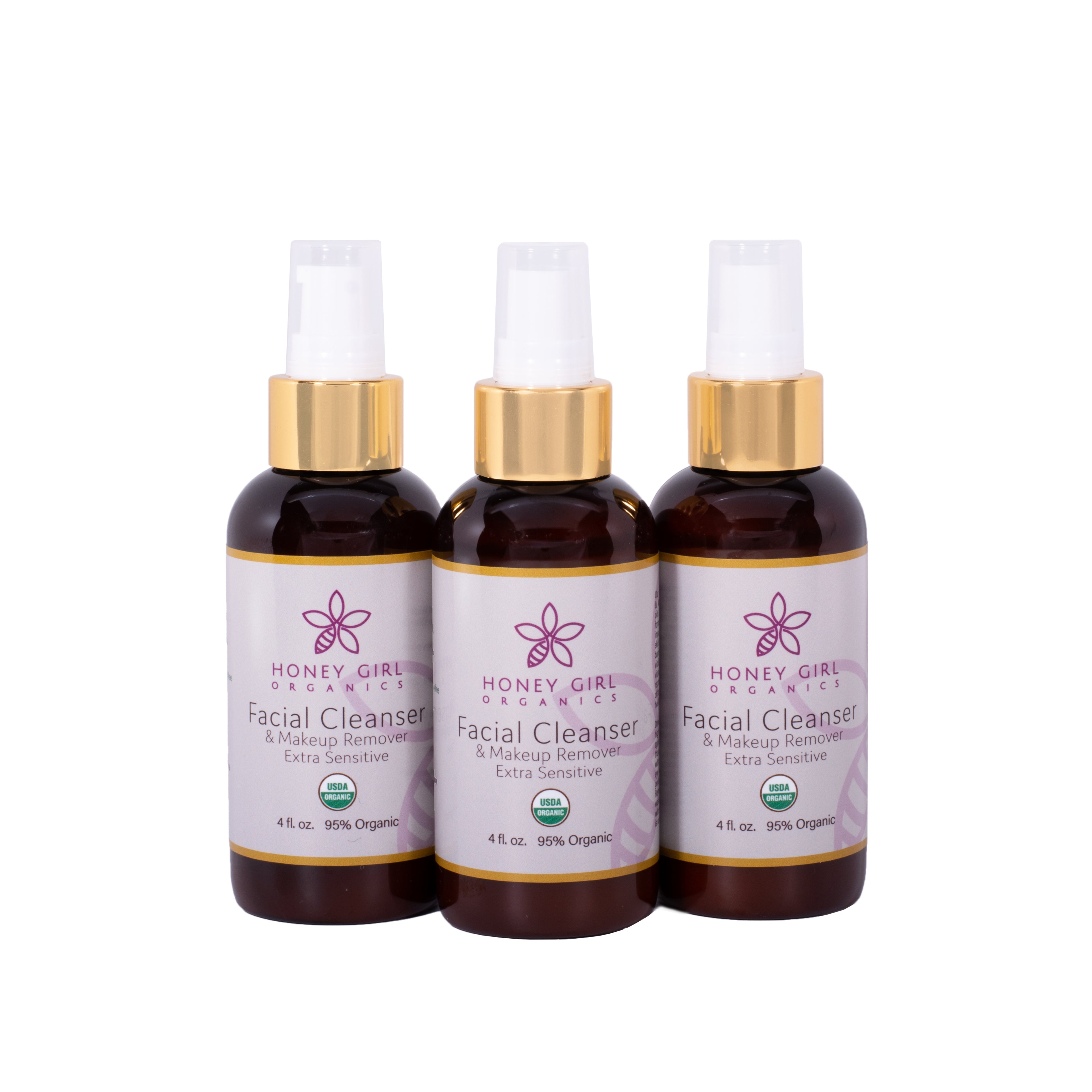 3-Pack Facial Cleanser & Makeup Remover Extra Sensitive - Organic
