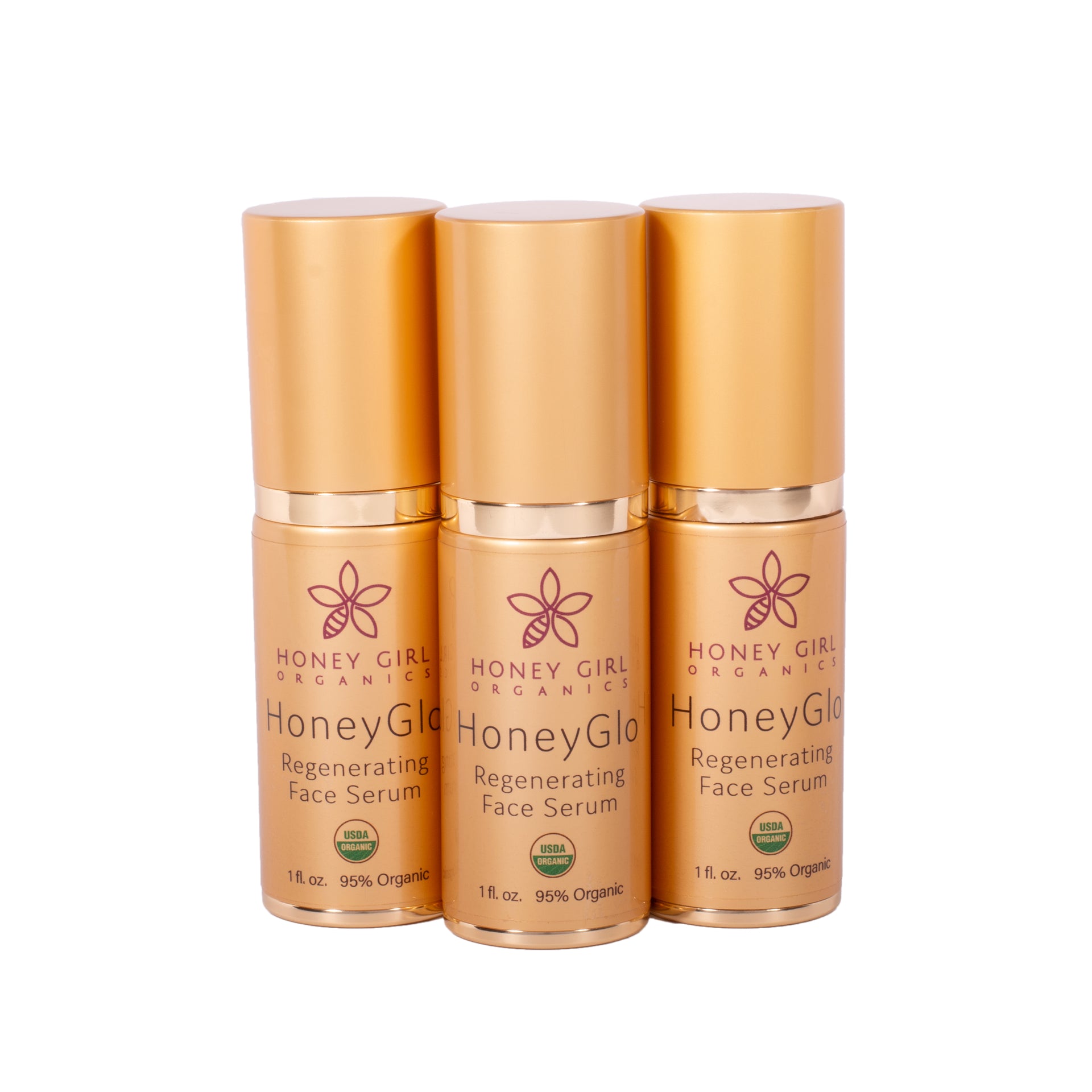 3-Pack HoneyGlo Regenerating Face Serum - Organic